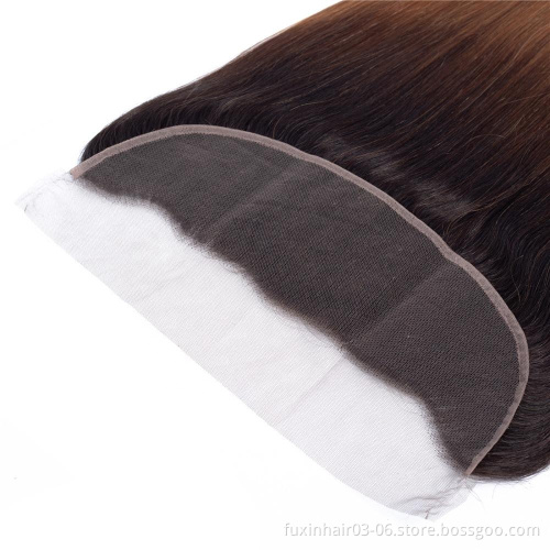Brazilian virgin remy human hair bundles with frontal ombre hair extensions